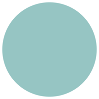 a teal circle on a black background